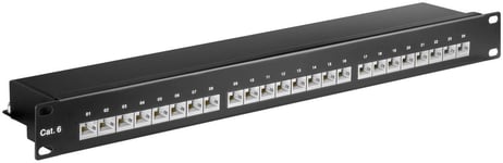 Goobay CAT 6 19 tommer (48,3 cm) patchpanel, 24 porter