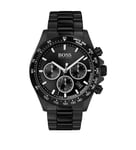 HUGO BOSS MENS WATCH HB1513754 STAINLESS STEEL BLACK BRACELET & BLACK DIAL