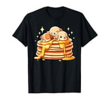 Cute Dogs Puppies Resting On Pancakes Pancake Maker Lover T-Shirt