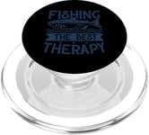 Best Fun Adult Men Humour Fishing The Best Therapy PopSockets PopGrip pour MagSafe