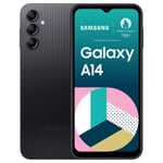 Samsung Galaxy A14 (Noir) - 64 Go - 4 Go + Verre Trempé + Coque Transparente