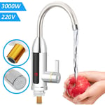 Robinet Électrique Сhauffe Eau Instantané 220-240 v pour Cuisine, Jardin, Salle de bain, Caravane, Camping, 2 embouts, Robinet Chauffant Instantanée,