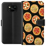 Lompakkokotelo Xiaomi Poco X3 NFC-laitteelle, jossa on Pizza kuvio