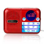 Radio FM portable 70-108MHZ éteindre la mémoire Affichage numérique Carte TF Lecteur de musique USB Haut-parleur