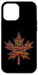 iPhone 12 Pro Max Thanksgiving Maple Leaf Word Cloud Turkey Day Fall Tradition Case