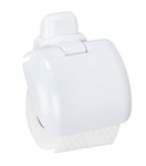 Wenko 17941100 Toilet roll Holder with lid Pure, Plastic ABS, 16 x 5 x 16 cm, White