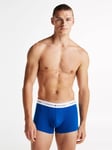 Tommy Hilfiger Essential Logo Waistband Trunks, Pack of 3, Blue