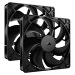 Corsair RS140 PWM 14cm Case Fans - AirGuide Tech - Black - 2 Pack