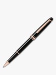 Montblanc Meisterstück Rose Gold Coated Classique Rollerball Pen, Black