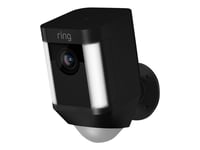 Ring Spotlight Cam Battery - Nätverksövervakningskamera - Färg (Dag&Natt) - 1080P - Ljud - Trådlös - Wi-Fi