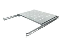 Intellinet 19" Sliding Shelf, 1U, For 600 To 800Mm Depth Cabinets & Racks, Shelf Depth 350Mm, Grey - Hylla För Rack - Grå, Ral 7035 - 1U - 19"