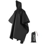 AGPTEK Poncho Pluie Imperméable avec Capuche, Cape de Pluie EVA Randonnée avec Sac de Transport Matériau PU de Camping, Voyage, Activités en Plein Air, Moto/vélo pour Les Hommes et Femmes