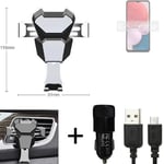 Car holder air vent mount for Samsung Galaxy A13 + CHARGER Smartphone