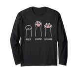 rock paper scissors cat paws Long Sleeve T-Shirt