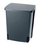 Brabantia Built-in 10L Inside Cupboard Bin (Black) Removable Inner Bucket, Easy to mount, Auto closing, Under Sink Rubbish/Food Waste/Carrier Bag Tidy Storage