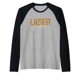 Laser Queen Hair Removal Aesthetic Nurse Laser Tech Raglan Baseball Tee