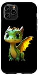 Coque pour iPhone 11 Pro Dragon Petit Bébé Vert Dragon Doux Dragons