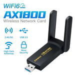 WiFi 6 USB Dongle MT7921 vastaanotin 1800 Mbps Dual Band 2.4G/5G Langaton verkkokortti USB 3.0 WIFI-sovitin kannettavalle pöytäkoneelle