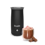 Dualit Handheld Milk Frother Ideal for Flat Whites, hot Chocolates, cappuccinos Lattes and More - One Touch Operation - Removable Whisk for Easy Cleaning – Cordless - Non-Stick - 340 ml Black