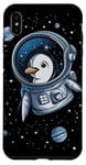 iPhone XS Max Cute Penguin Astronaut in Space Adventure Apparel Case