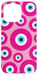 iPhone 15 Pro Max Evil eye Pink Phone Simple Classic Case Cover Case