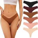 Adorel String sans Couture Tanga Culotte Invisible Taille Basse Femme Lot de ...