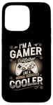 Coque pour iPhone 15 Pro Max Gamer Godfather pour hommes, jeux vidéo amusants, vintage