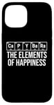 iPhone 15 Capybara The Elements Of Happiness Periodic Table Funny Case