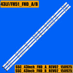 LED bande de rétro-éclairage (6) pour LG 43LF510V 43LF5100 43LH5100 43LH590 43LJ515V 43LH520V 43LH511T 43LH570V LF51_FHD_A B 43LH51_FHD_A B LG 43LX300C-CA LG 43LF5100-CA LG43LH5100-CE ""Nipseyteko®