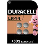 Pile Bouton Alcaline Lr44 1,5v Duracell - Le Lot De 4 Piles