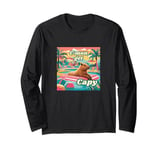 C'mon Get Capy Capybara Retro Chill Cute Poolside Long Sleeve T-Shirt