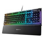 SteelSeries Apex 3 - Clavier de Gaming - Illumination RVB sur 10 Zones - Repose-Mains Magnétique Premium - Agencement Espagnol QWERTY