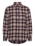 W Cotton Flannel Shirt-141 Check Patterned Peak Performance