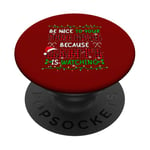 Santa Watching Nice To Your Tour Guide Xmas Job Team PopSockets Adhesive PopGrip