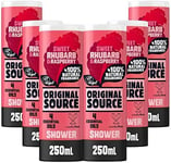 Original Source Rhubarb and Raspberry Shower Gel, 6x250 ml