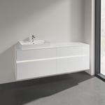 VILLEROY & BOCH COLLARO SERVANTSKAP 160 M/LYS FOR SERVANT VENSTRE 60 CM M/4 SKUFFER HVIT HØYGLANS