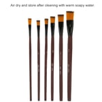 6Pcs Oil Paint Brushes Set Watercolor Painting Brushes Body Painting Makeup TDM