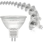 MR16 Spot-glödlampa, 12V 20W Glödlampa, GU5.3 Glödlampa Dimbar, 2-stifts Halogenlampor Varmvit 2700K, Paket med 12 (MR16-20W-12P) [XH]