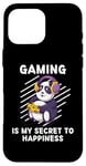 Coque pour iPhone 16 Pro Max Le jeu Kawaii Panda est mon secret pour trouver le bonheur