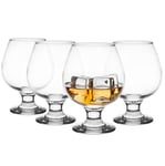 Glasmark KROSNO, 350 ml, lot de 4, verre à cognac, brandy, verres à cognac, verres à cognac, verres à verre à haute brillance, parfaits pour la maison, les restaurants et les fêtes