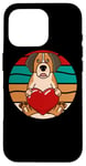 iPhone 16 Pro Cuddly St Saint Bernard Valentines Day Heart Retro Dog Case