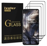 ivoler 3 Pack Screen Protector for OnePlus Nord 5G / OnePlus Nord 2 5G, [Full Coverage] Tempered Glass Film for OnePlus Nord 5G / OnePlus Nord 2 5G, [9H Hardness] [Anti-Scratch] [Bubble Free], Black