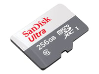 Sandisk Ultra - Flashminnekort (Microsdxc Til Sd-Adapter Inkludert) - 256 Gb - Class 10 - Microsdxc Uhs-I