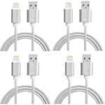 4-Pack 3M - Lightning Laddare Iphone Xs/ Max/X/8/7/6/5Se/5S Ios12.