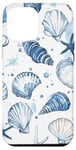 iPhone 12 Pro Max Blue Seashell Coastal Summer, Starfish, Women Case