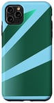 Coque pour iPhone 11 Pro Max Perspective Gradient Green Pastel Blue Optical Stripes