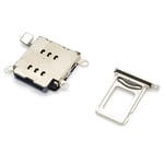 Dual Sim Tray For iPhone 12 White With Sim Card Reader