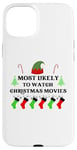 iPhone 15 Plus Most Likely To Watch Christmas Movies Family Santa Elf Hat Case