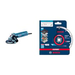 Bosch Professional Winkelschleifer GWS 880 (Scheiben-Ø: 125 mm, Leerlaufdrehzahl: 11.000 min-1, im Karton) + 1x Expert Diamond Metal Wheel X-Lock Cutting Disc (for Cast Iron, Ø 125 mm, Accessories)