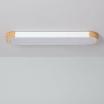 Plafonnier LED 18W Bois et Métal 140x650 mm CCT Sélectionnable Dari Lang Downlight Sélectionnable (chaud-neutre-froid)